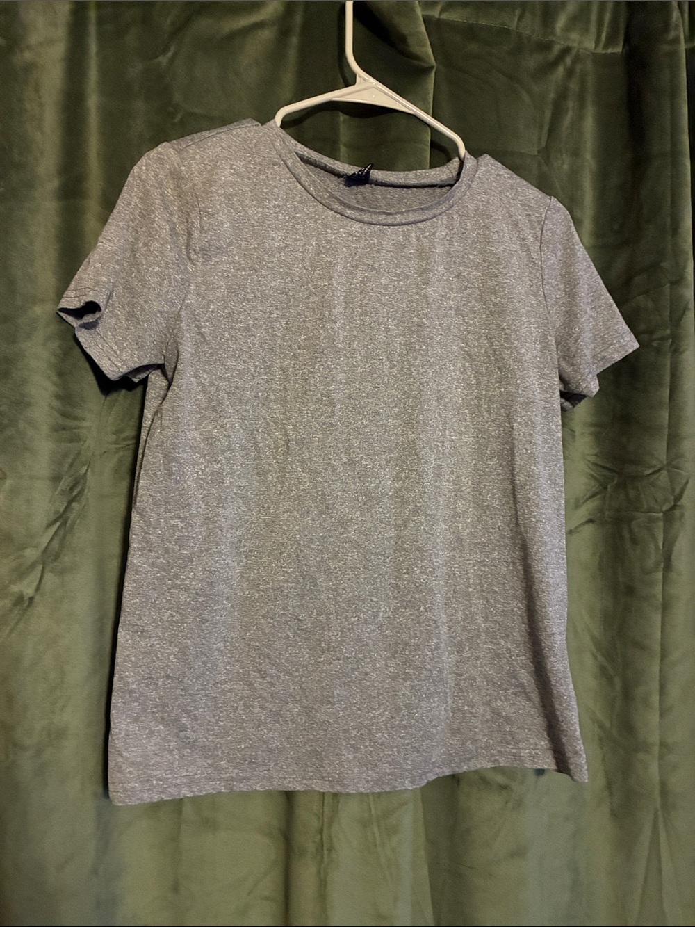 SHEIN Heather Gray Short Sleeve Crewneck Tee